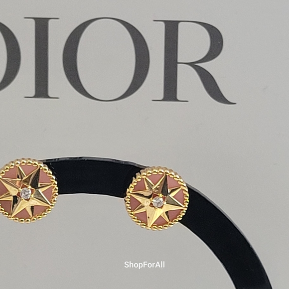 Dior Gold and Brown Star Earrings - Picture 3 of 14